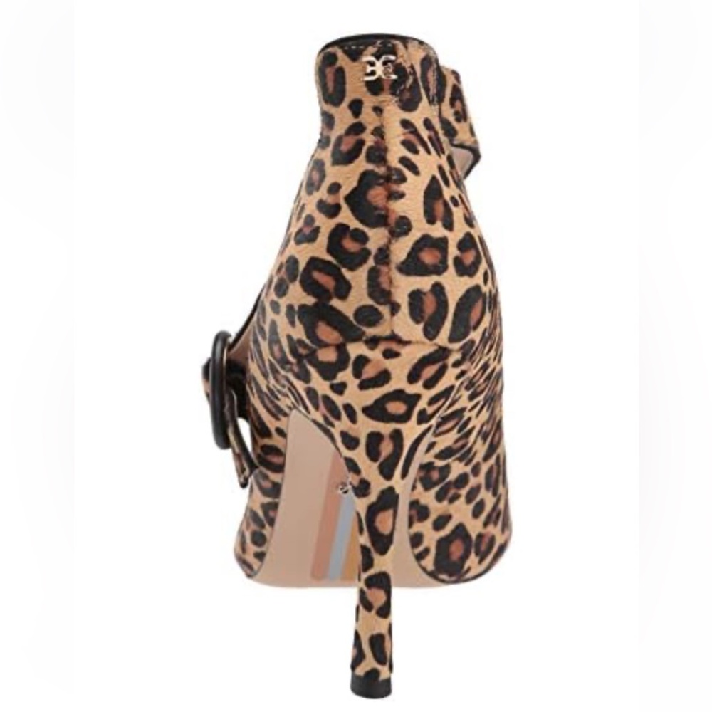 Sam Edelman Hinda Leopard Print Calf Hair Pointed Toe Pump Heels - Size 8 - Picture 8 of 12